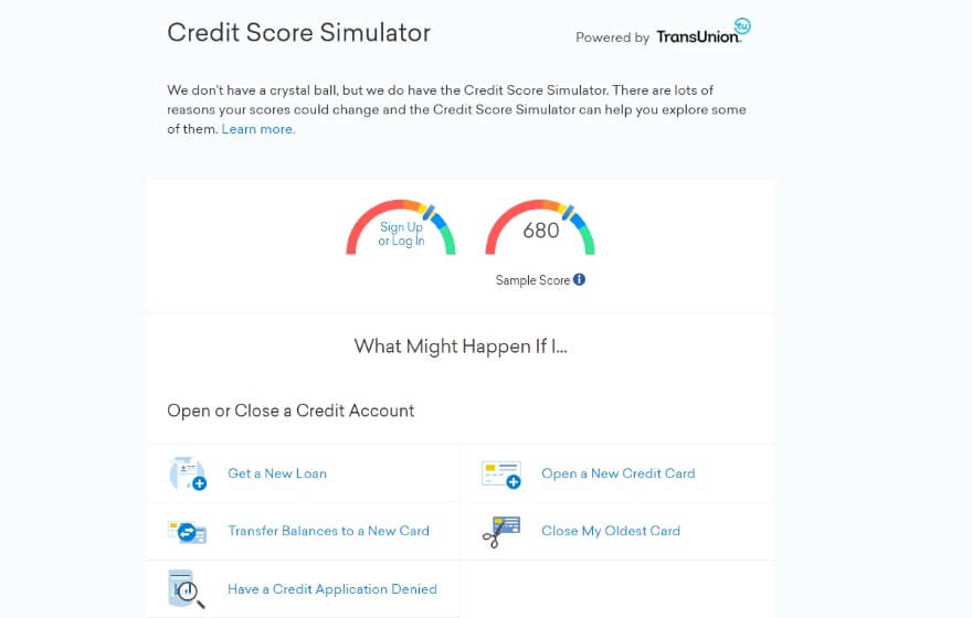 Credit Karma credit simulator